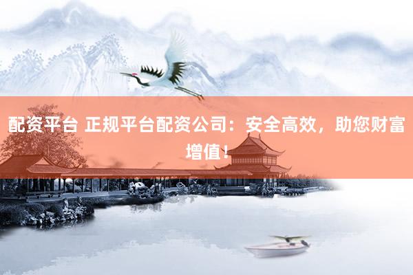 配资平台 正规平台配资公司：安全高效，助您财富增值！