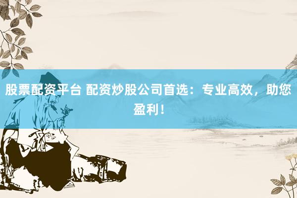 股票配资平台 配资炒股公司首选：专业高效，助您盈利！