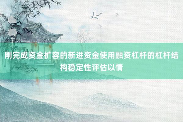 刚完成资金扩容的新进资金使用融资杠杆的杠杆结构稳定性评估以情